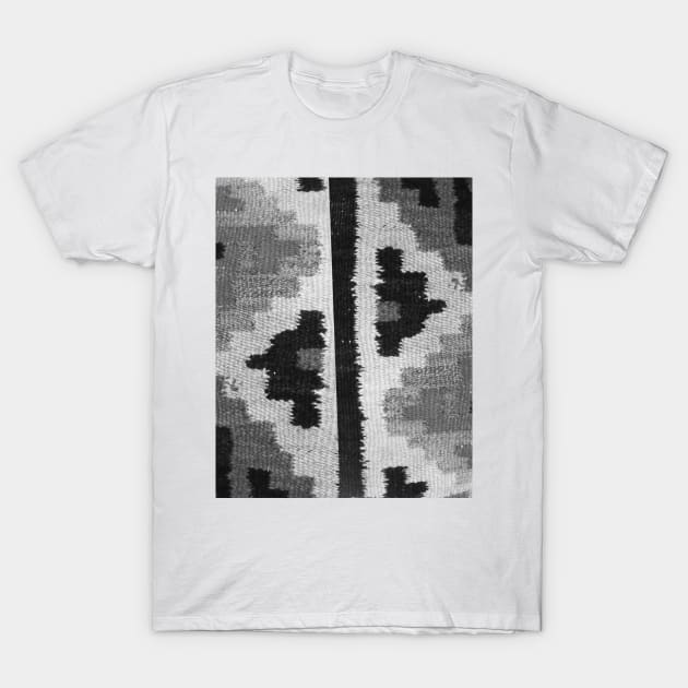 black and white abstract rug pattern, abstract art, antique rug pattern, minimal art, modern art, carpet pattern, For custom orders please DM me. T-Shirt by Hadigheh-art